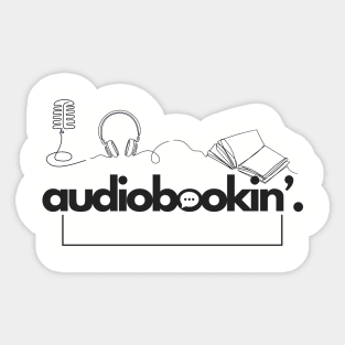 Audiobookin' Period - Graphics - Black Sticker